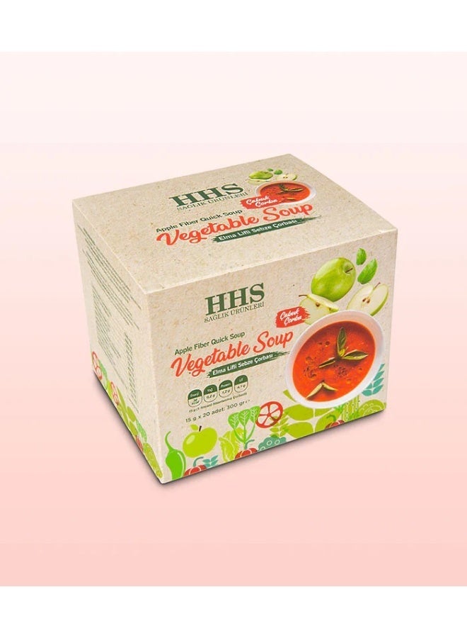 أتش أتش أس شوربة تفاح لذيذة غنية بالألياف: 20 كيس × 15 غرام للتحكم في الوزن - Image 3